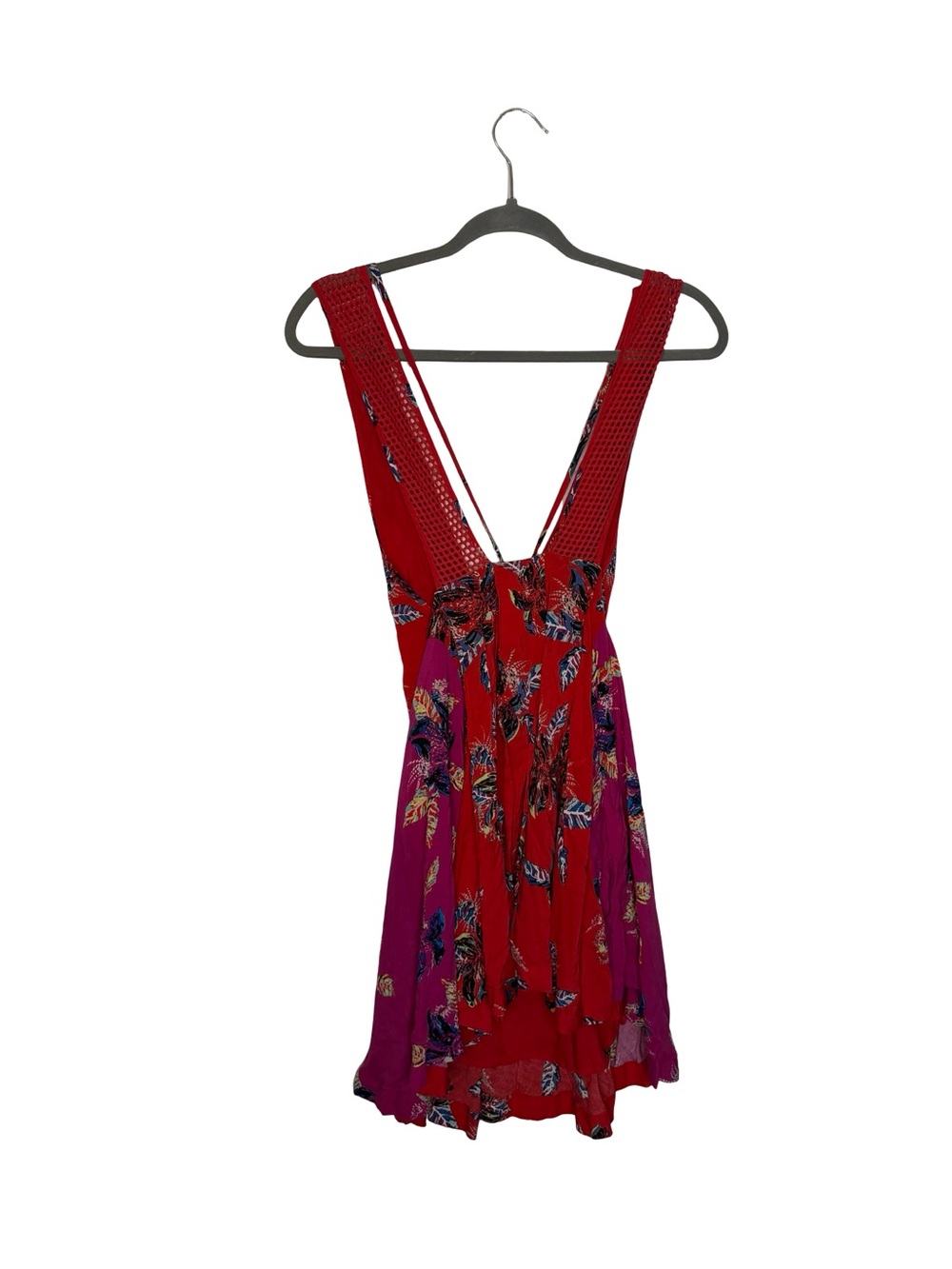 ✨ Free People Thought I Was Dreamin’ Mini Dress Red Pink Floral Size Small NWT ✨ - Picture 4 of 5
